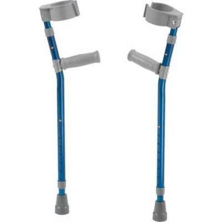 DRIVE MEDICAL Drive Medical Pediatric Forearm Crutches, Large, Knight Blue, Pair FC300-2GB